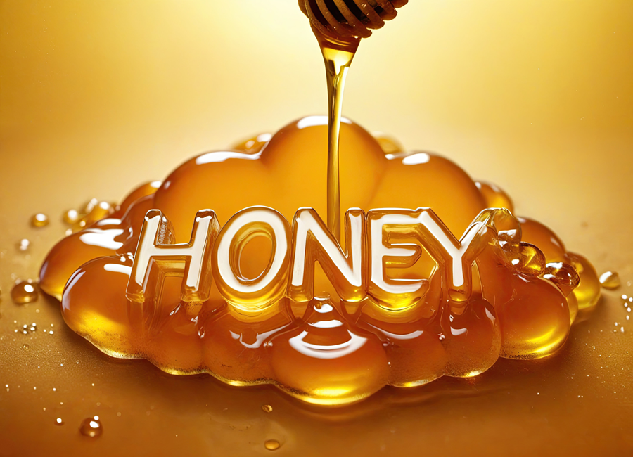cool facts about honey with golden honey dripping