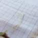 Cross-stitch project with yellow thread