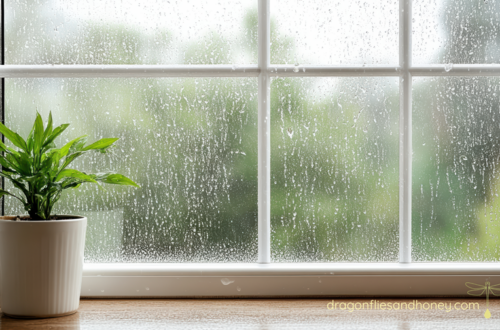 rain ourside of window