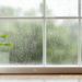 rain ourside of window