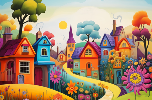 why I love cross stitching image of houses